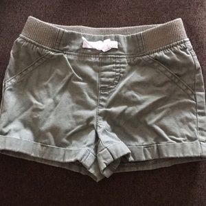 Girls Army Green Shorts 3T